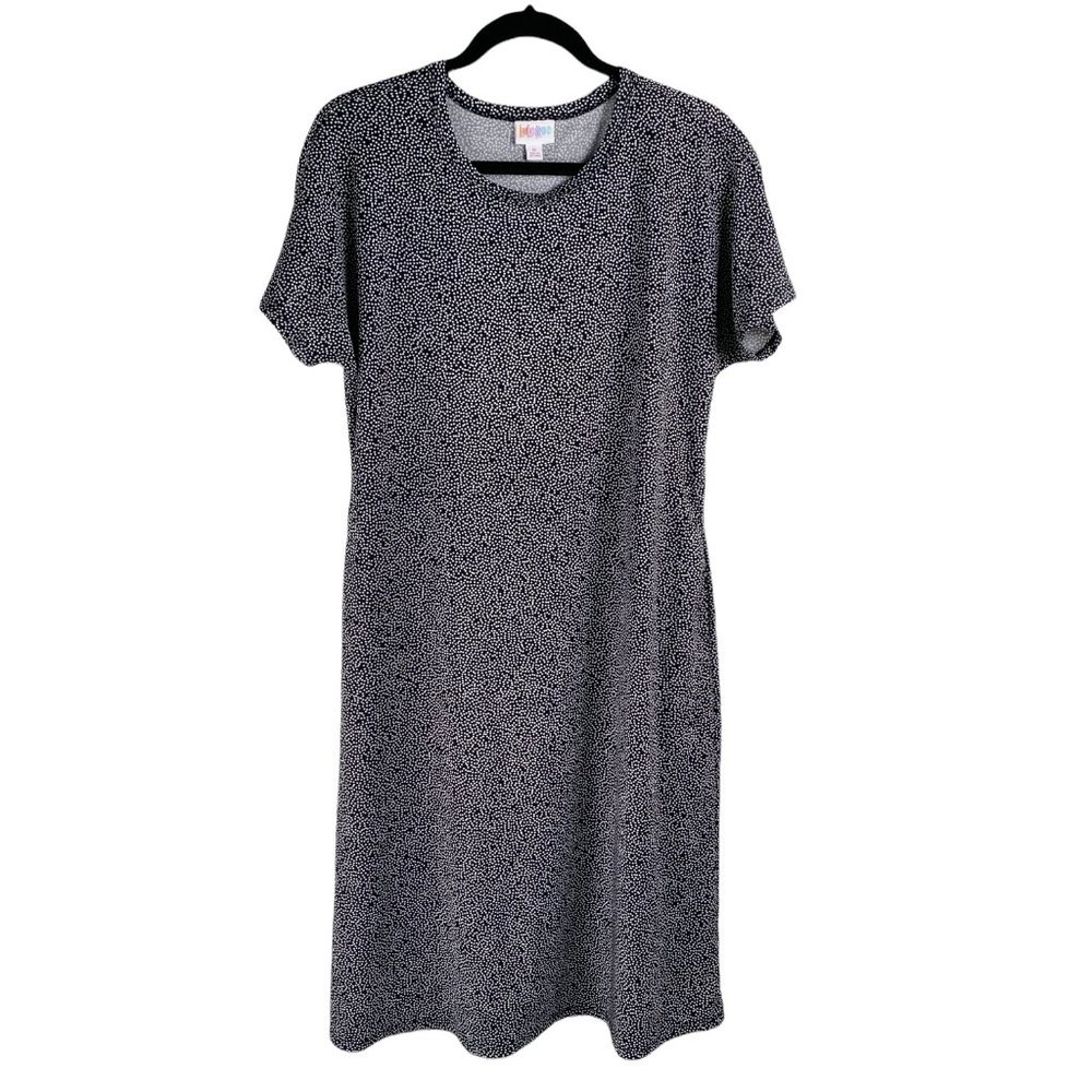 LulaRoe Women's Polka Dot, Cap Sleeve, Knee Length, Dress - Size M